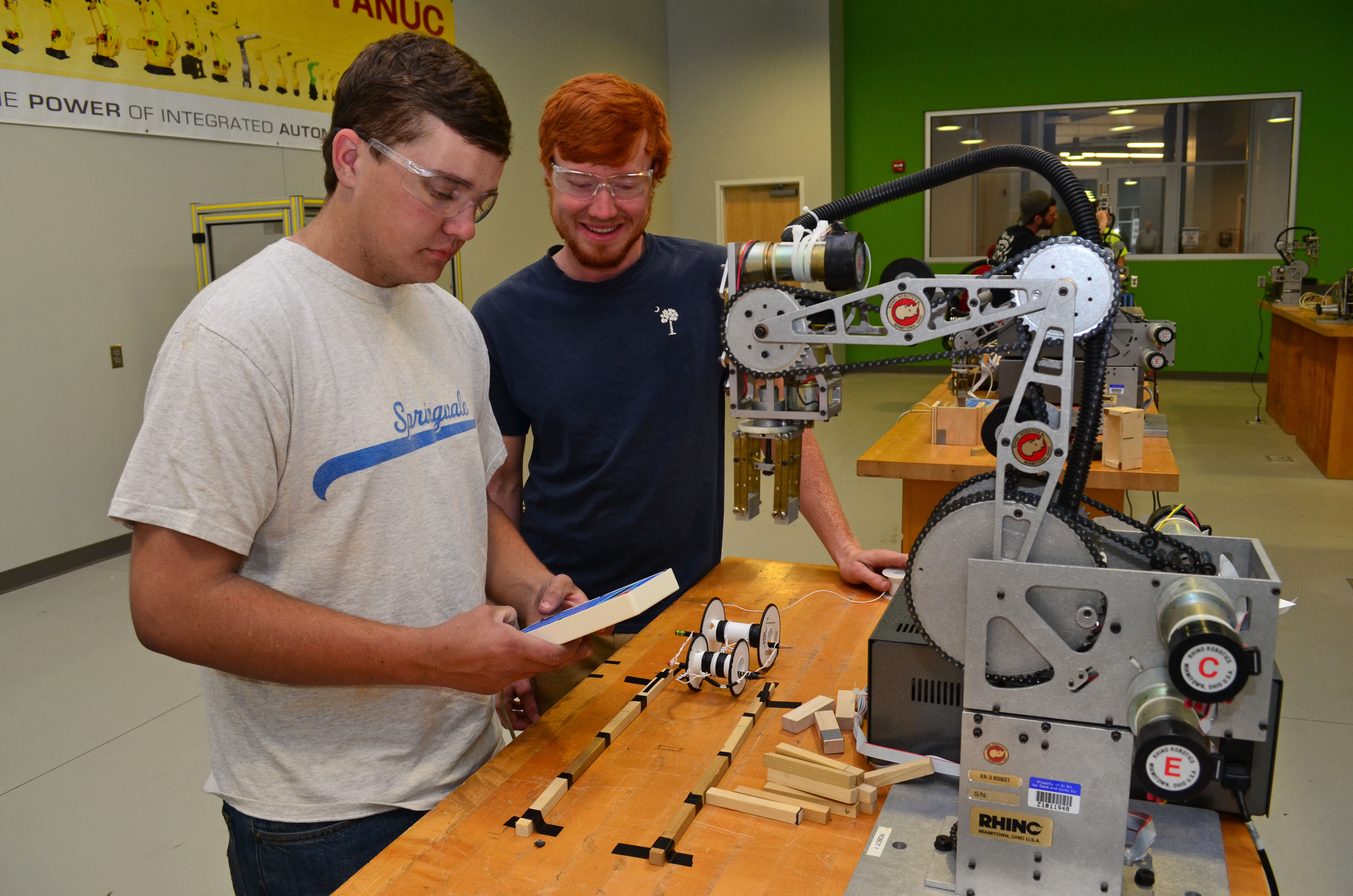 Mechatronics students refine their skills with lab assignments.