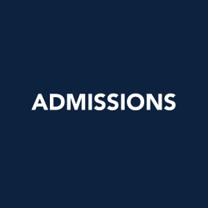 Admissions menu item