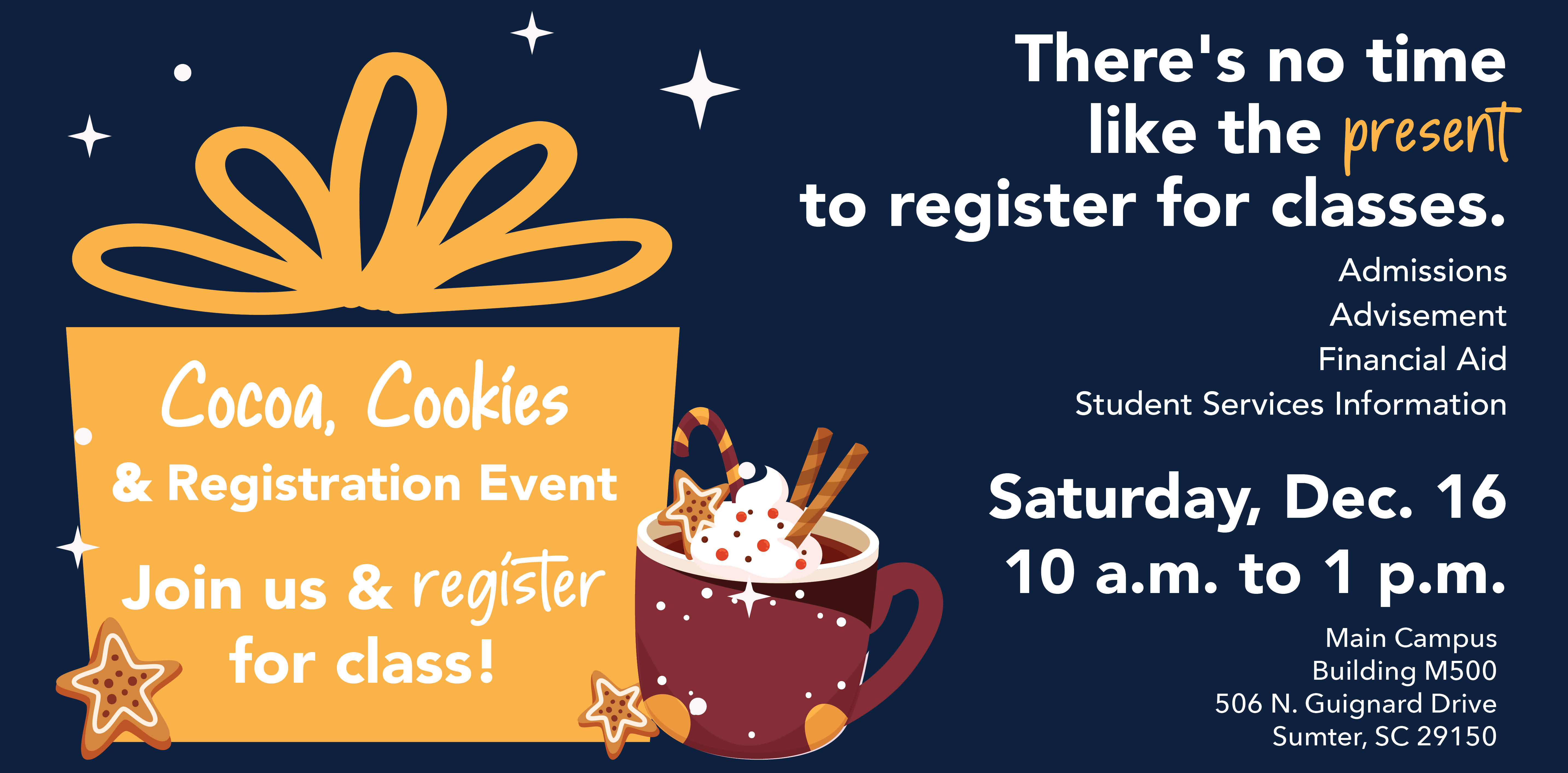 Cocoa, Cookies, & Registration event