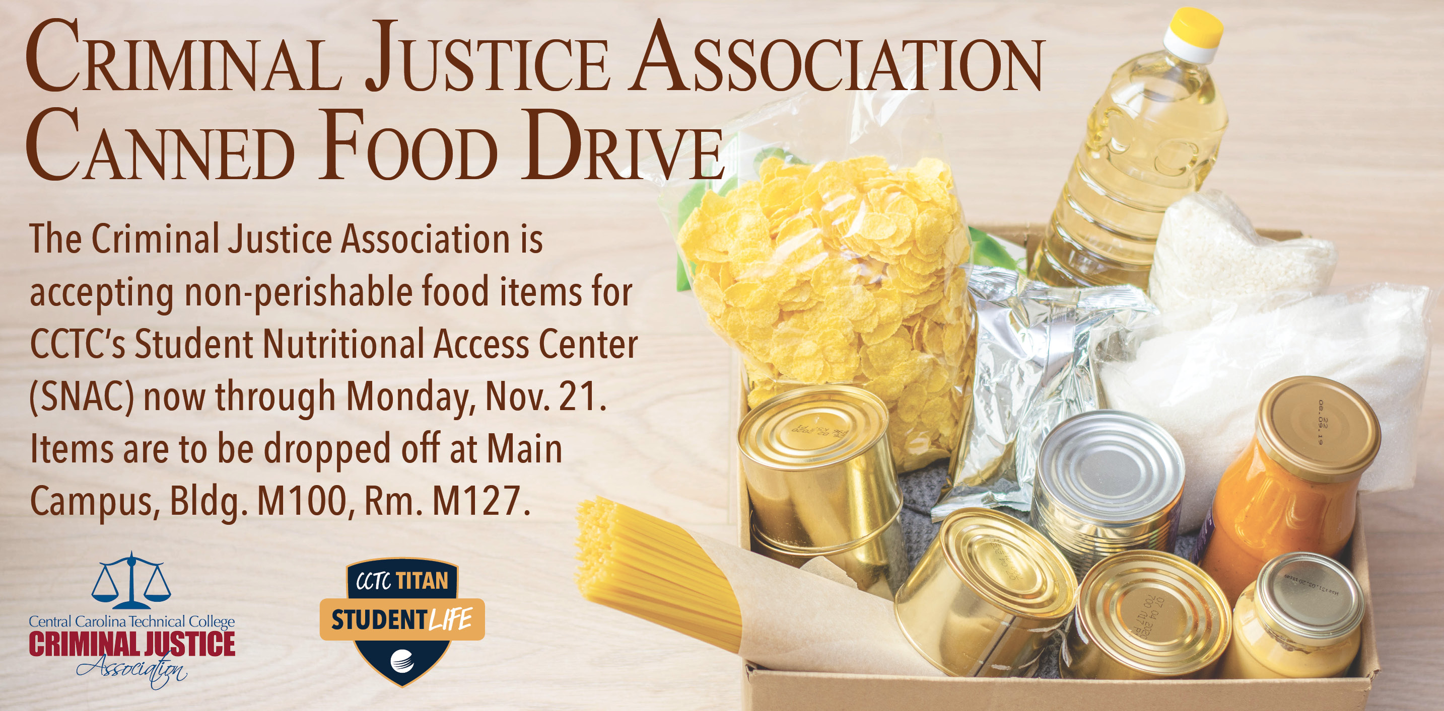 Criminal Justice Association food drive