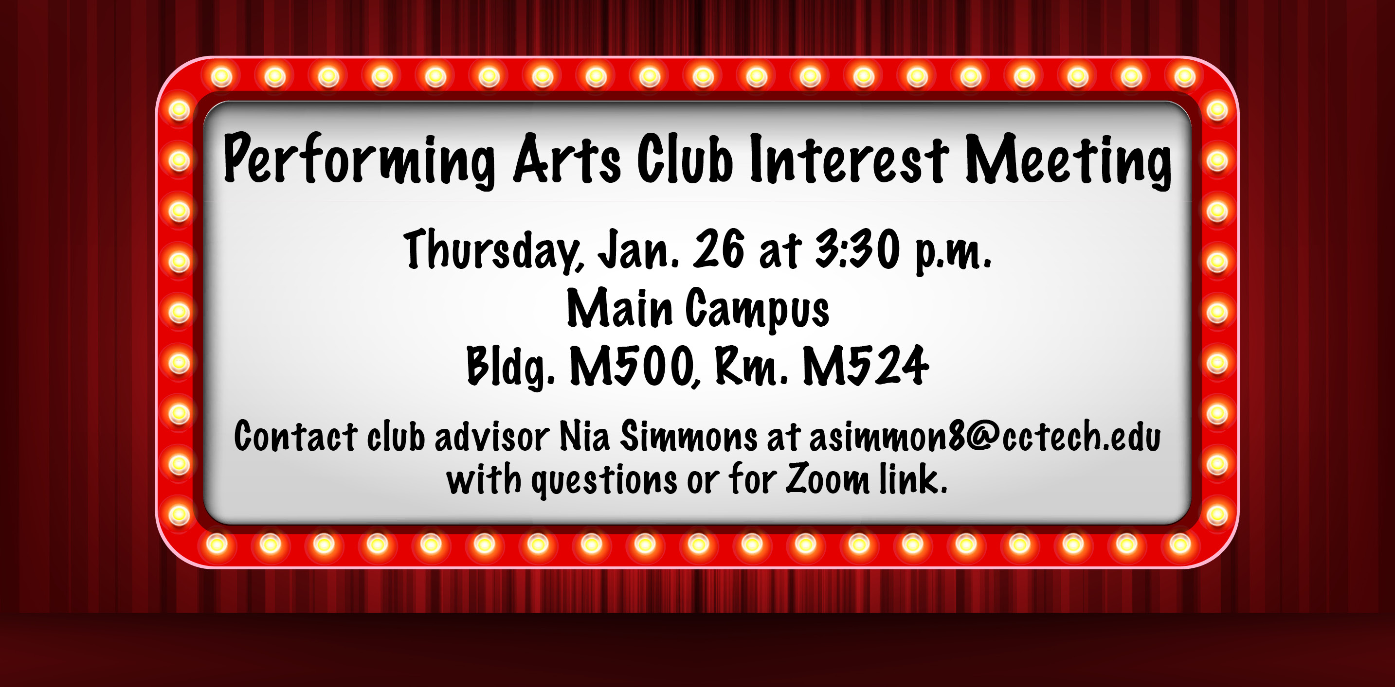 Performing arts interest meeting