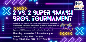 Game On! Titans Tournament with neon game controller
