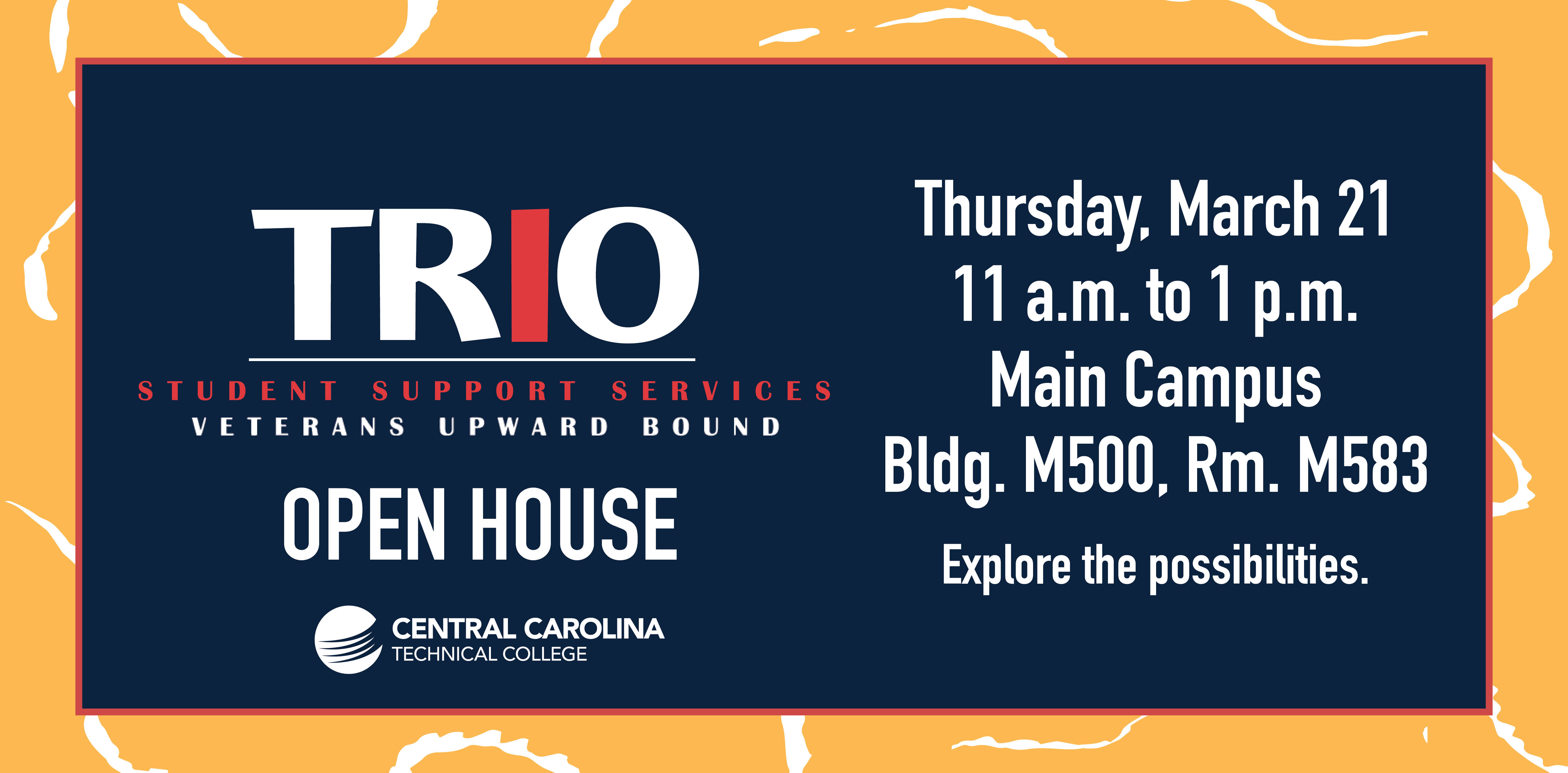 TRIO Open House at Main Campus in Sumter. Building M500, Rm. M583