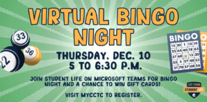 Virtual Bingo Night with bingo card image