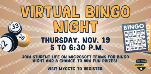 Virtual Bingo Night with bingo card image
